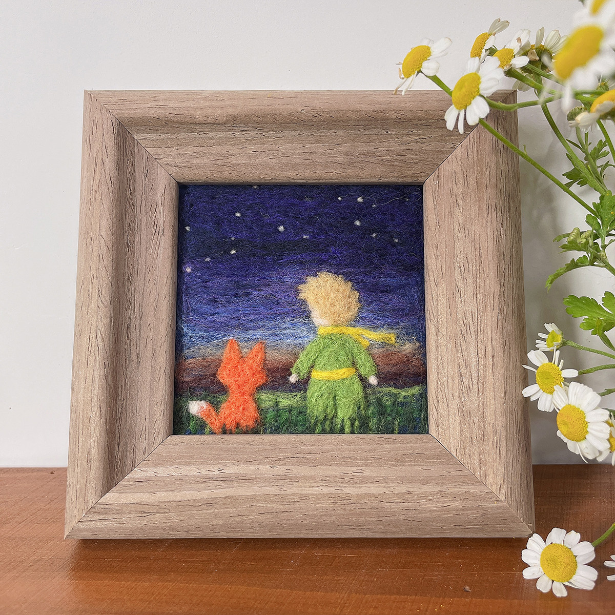 羊毛毡戳戳乐相框画