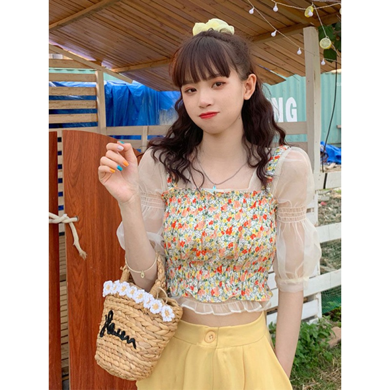 小碎花吊带背心女外穿2020夏季新款韩版修身显瘦褶皱短款无袖上衣|ruв категории плесень играть/Аниме/вокруг/cos/настольные игры, Косплей одежды/реквизит/услуги, Косплей женской одежды - от Buy2taobao.com для оказания профессиональной услуги покупки агента Taobao