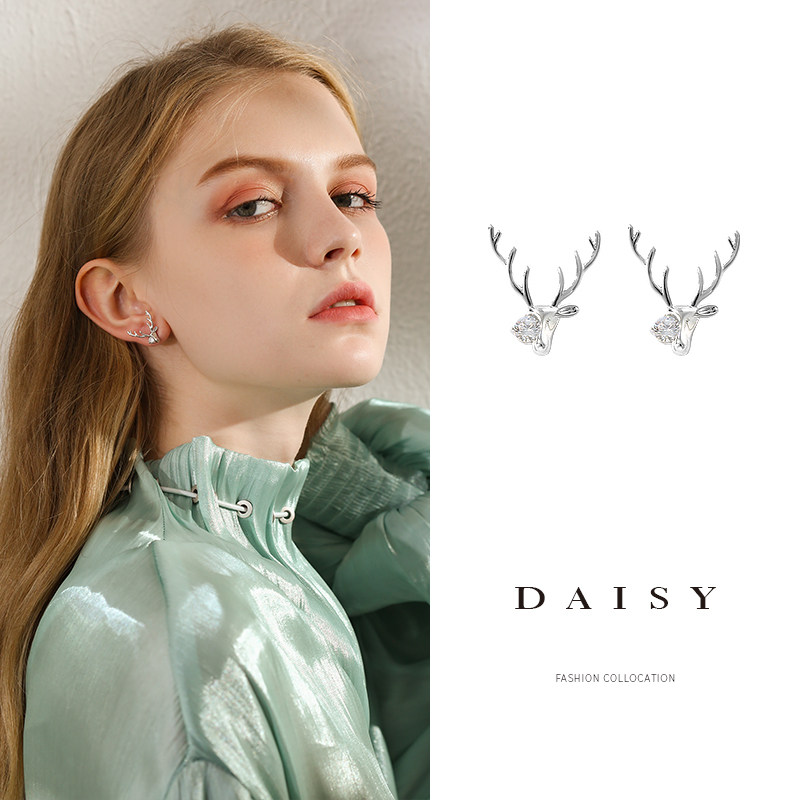 daisydream旗舰店的优惠券大全—999纯银银杏叶耳钉女ins风小清新耳钩