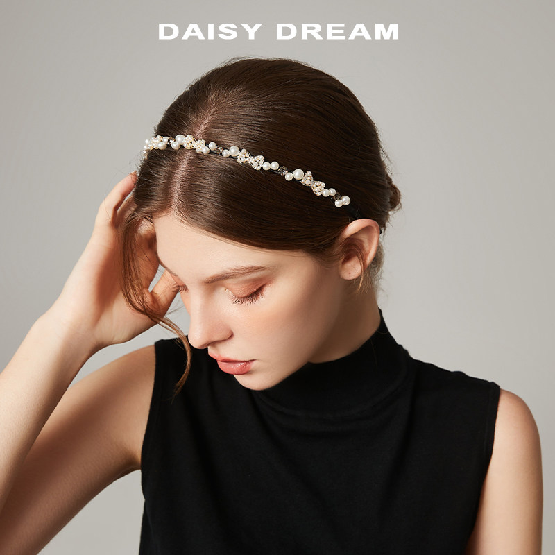 daisydream旗舰店的优惠券大全—复古法式珍珠发箍女小