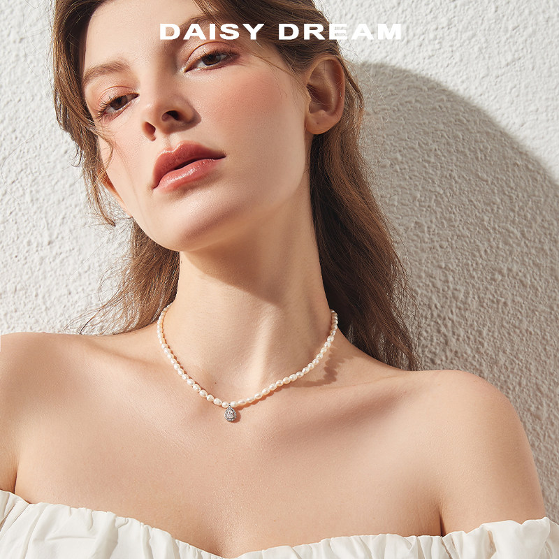 daisydream旗舰店的优惠券大全—巴洛克珍珠项链女夏复古小众轻奢锁骨