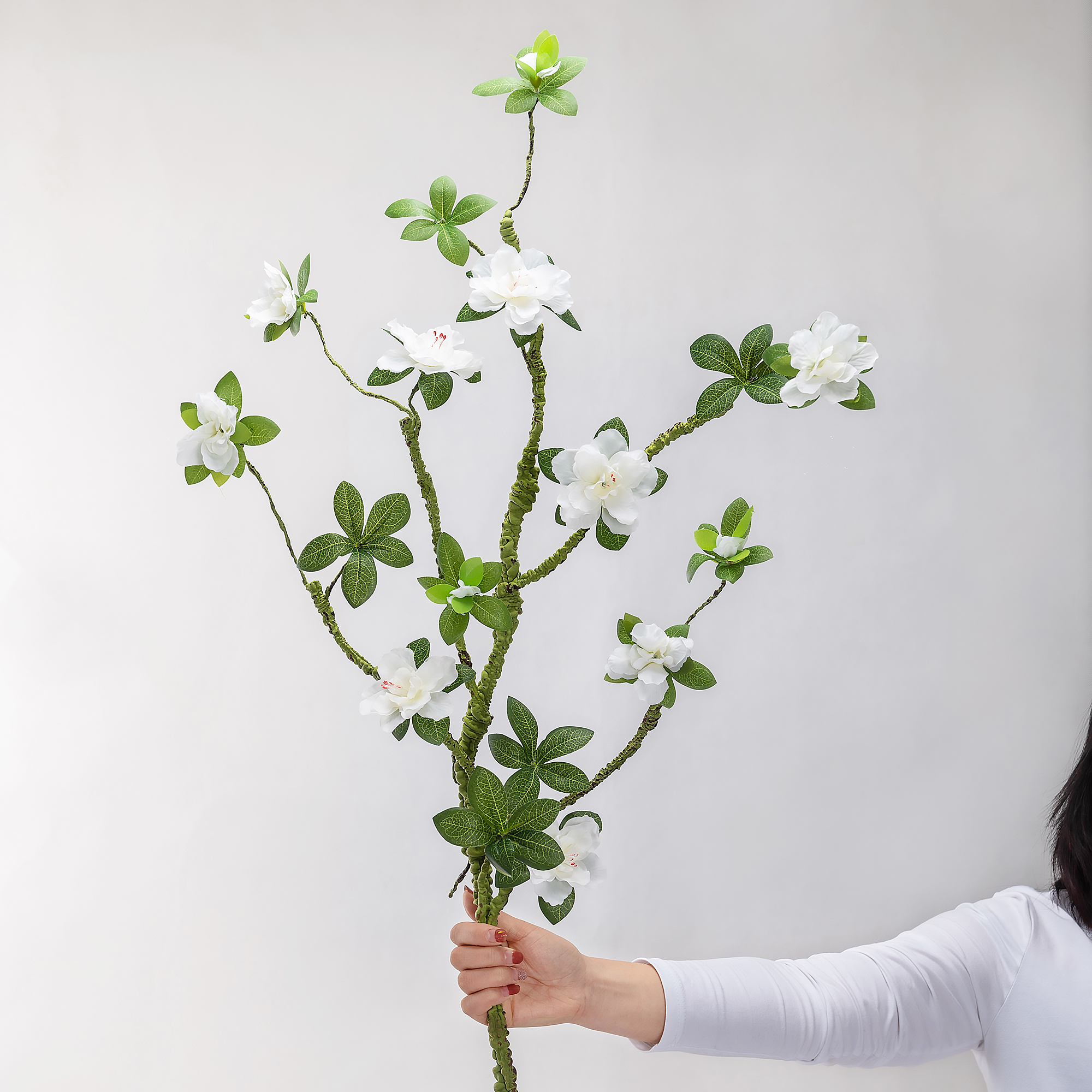 假花仿真花客厅装饰摆设杜鹃花高档花艺摆件插花餐桌花束绢花花瓶