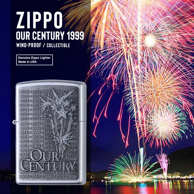 正版zippo防风煤油打火机烟花c99年度版千禧年限量收藏级礼盒装男