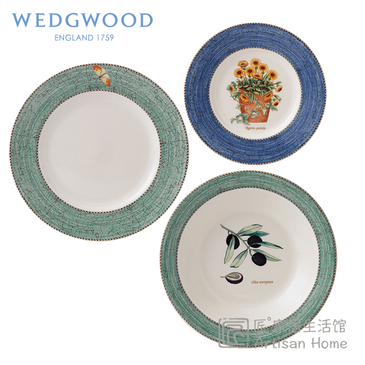 现货WEDGWOOD莎拉花园点心盘陶瓷盘子欧式家用西餐盘圆形平盘进口