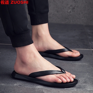 夏天的潮牌拖鞋男透气脱鞋室外凉拖夹板托鞋潮人外穿人字扦鞋推鞋
