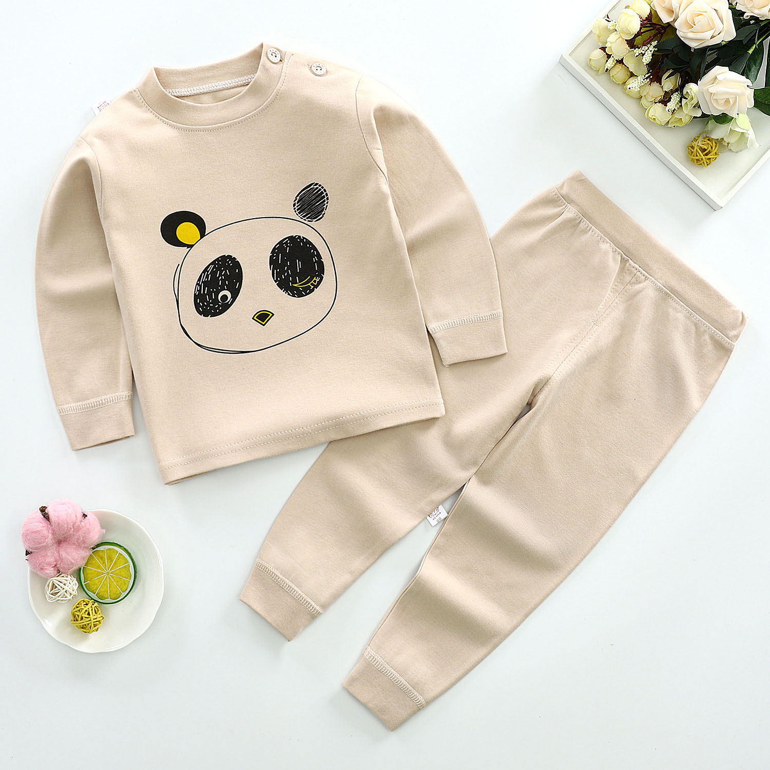 宝宝秋衣套装纯棉婴儿保暖内衣儿童男童秋冬装全棉女高腰护肚秋裤