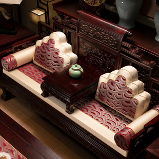 新中式防滑罗汉床坐垫红木沙发座垫家用垫子飘窗垫海绵乳胶垫定制