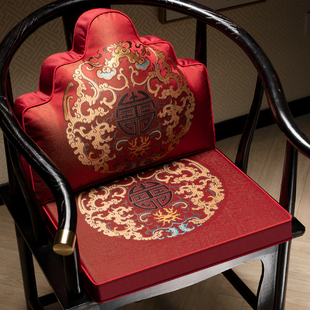 红木乳胶坐垫防滑中式圈椅太师椅官帽椅家用沙发垫通用垫子定制