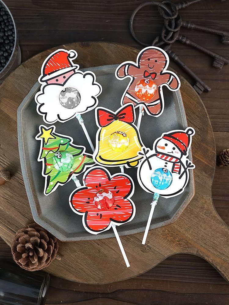 圣诞棒棒糖卡纸