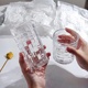 ins风清新森系家用藤编玻璃杯浮雕水杯咖啡杯饮料杯创意喝水杯子