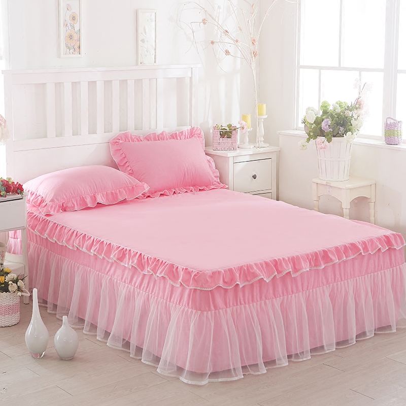 韩版公主蕾丝床裙单件床罩花边床单席梦思保护套床笠床垫套床笠