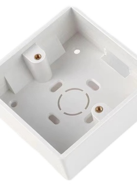 线盒明装底盒86型明盒插座盒子开关接线盒底座pvc明装盒加厚白色