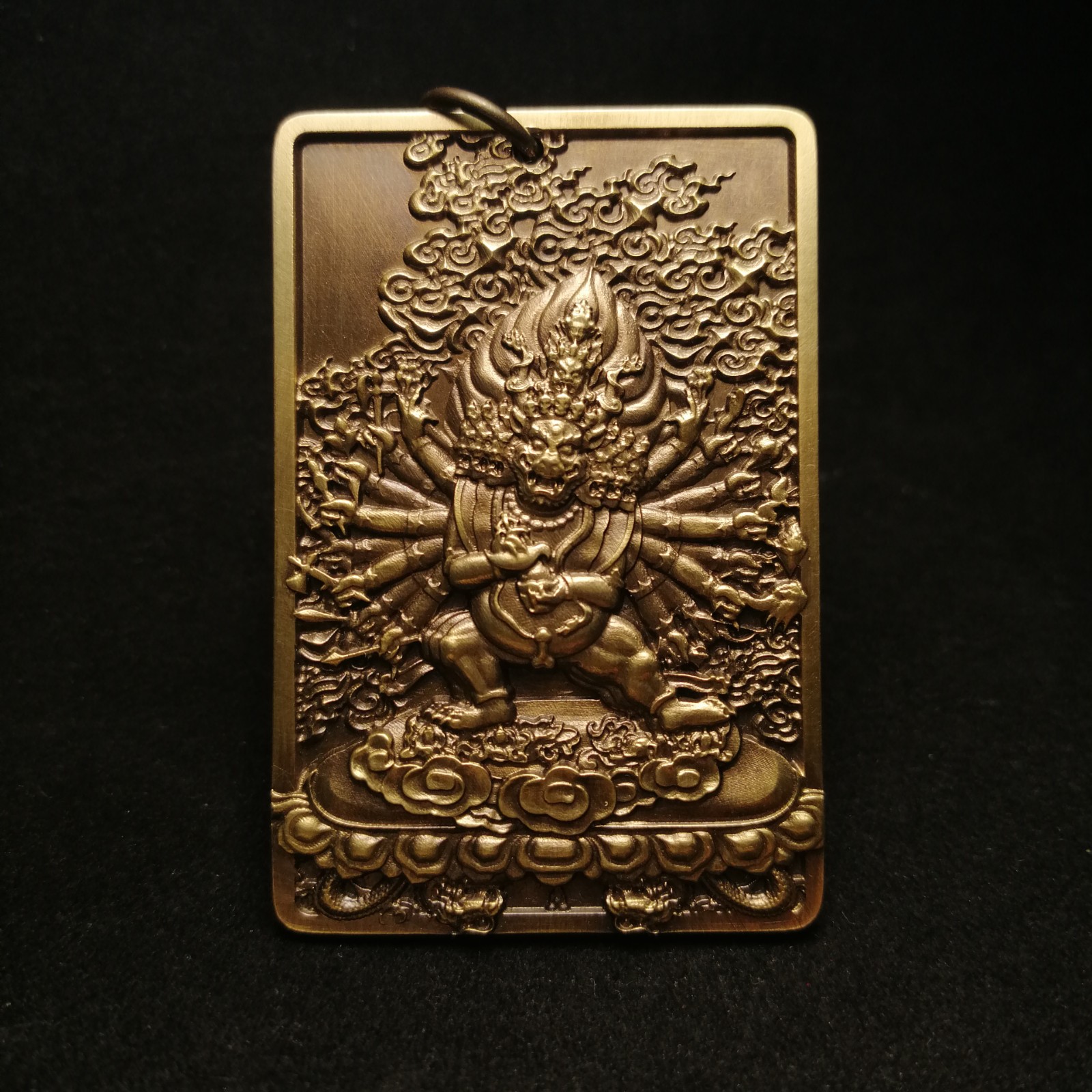 般若自在大威德金刚优质铜雕实心四六方牌藏传佛教男生礼品工厂店