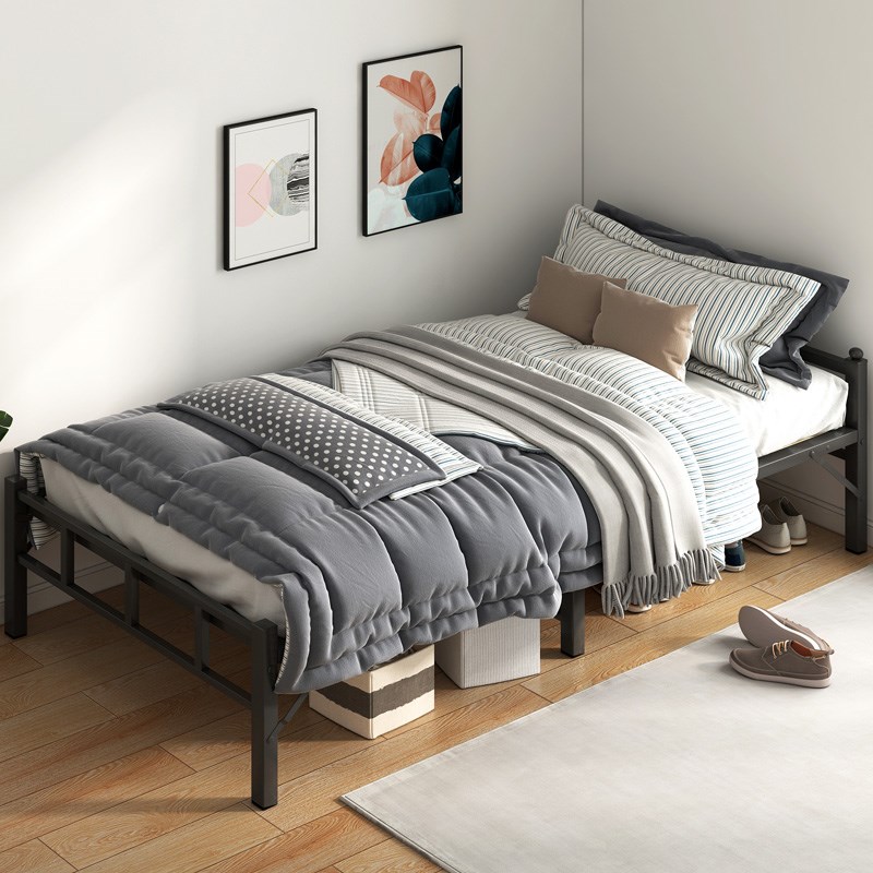 出租屋床经济型租房专用结实便宜简单出租房可折叠单人床80厘米宽