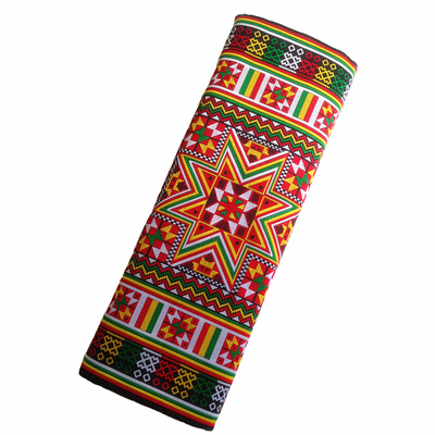 瑶族本土经典八角花纹样花边织带瑶家人服装头帕民族特色配饰辅料