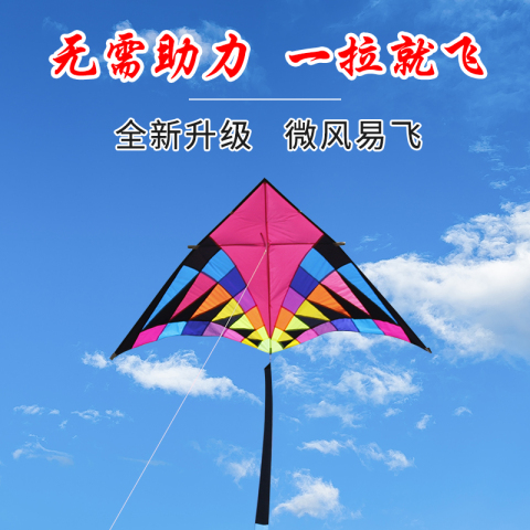 潍坊基林风筝大型高档2/3/6平妖姬大三角风筝微风易飞成人儿童