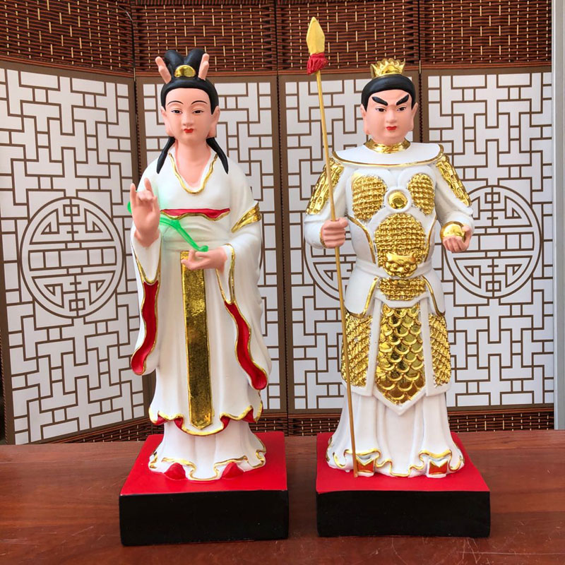 龙王三太子树脂佛像16寸小龙女龙王女儿像龙三太子家居供奉摆件