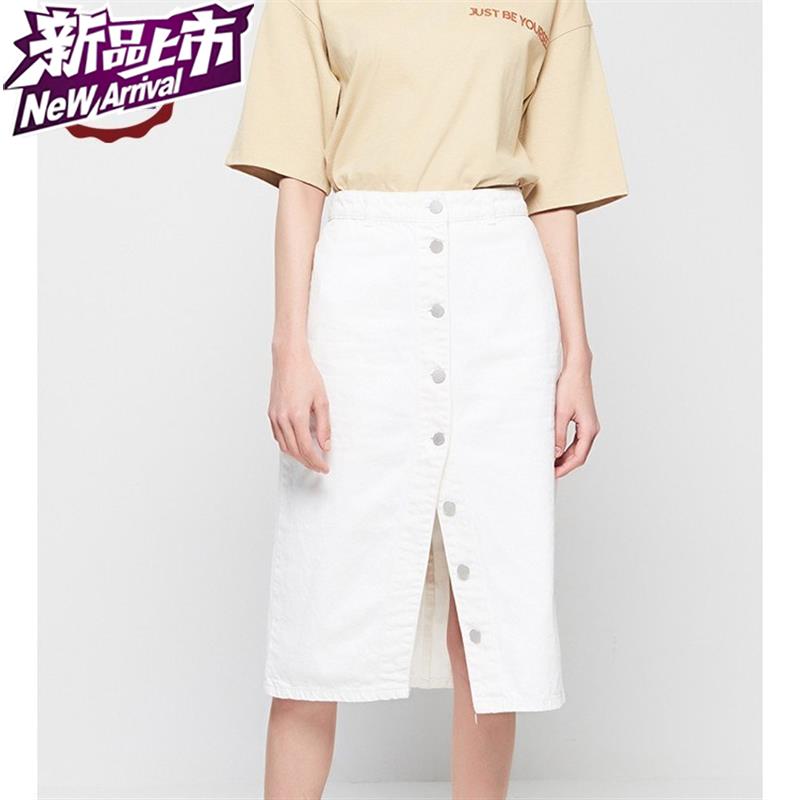 c&a单排扣开叉高腰包臀牛仔裙女 春季直i筒半身中裙ca200216579|ruв категории Женская одежда, юбка - от Buy2taobao.com для оказания профессиональной услуги покупки агента Taobao