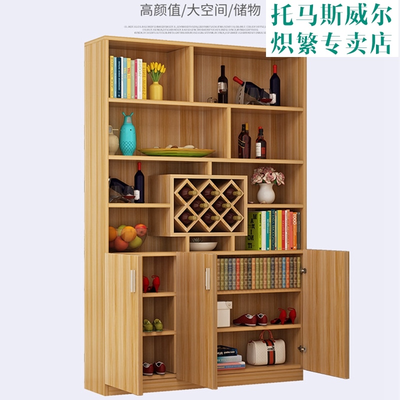 鞋柜和酒柜连体鞋柜加酒柜组合靠墙鞋柜带门口家用柜子高款餐边柜