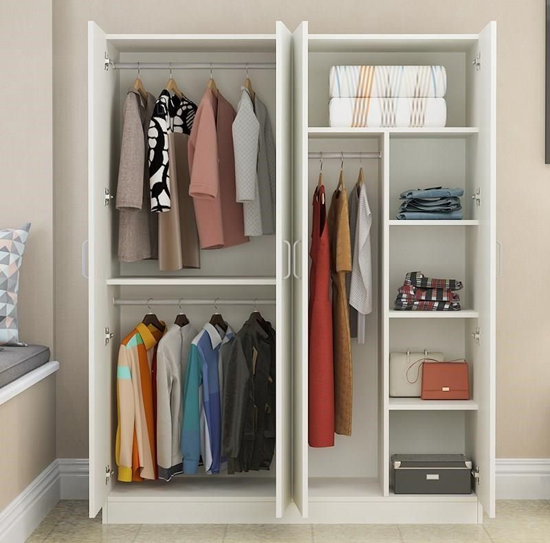 两门衣柜成人家用木板大容量板式三门四门组装卧室实用立柜柜