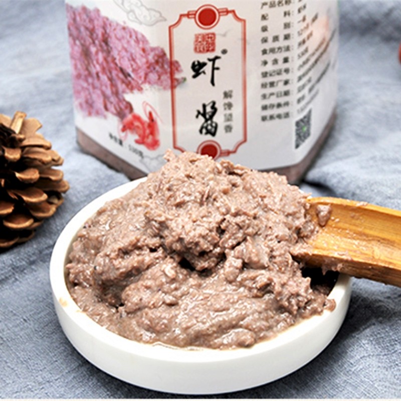 虾酱正宗特级即食臭虾酱瓶装山东特产纯手工酿造渤海湾虾酱500g