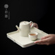 陶瓷茶盘干泡盘中式茶托盘小号家用功夫茶具小茶台复古水果西点盘
