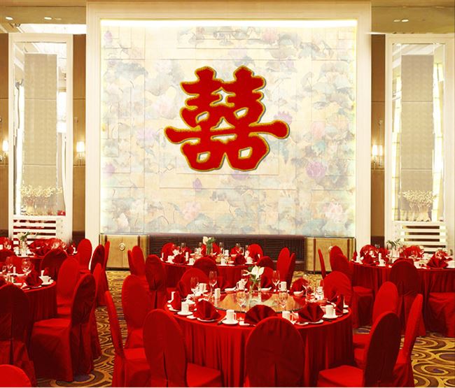 立体贴纸喜字婚庆用品结婚喜子婚房布置装饰大号墙门贴绒面门喜.