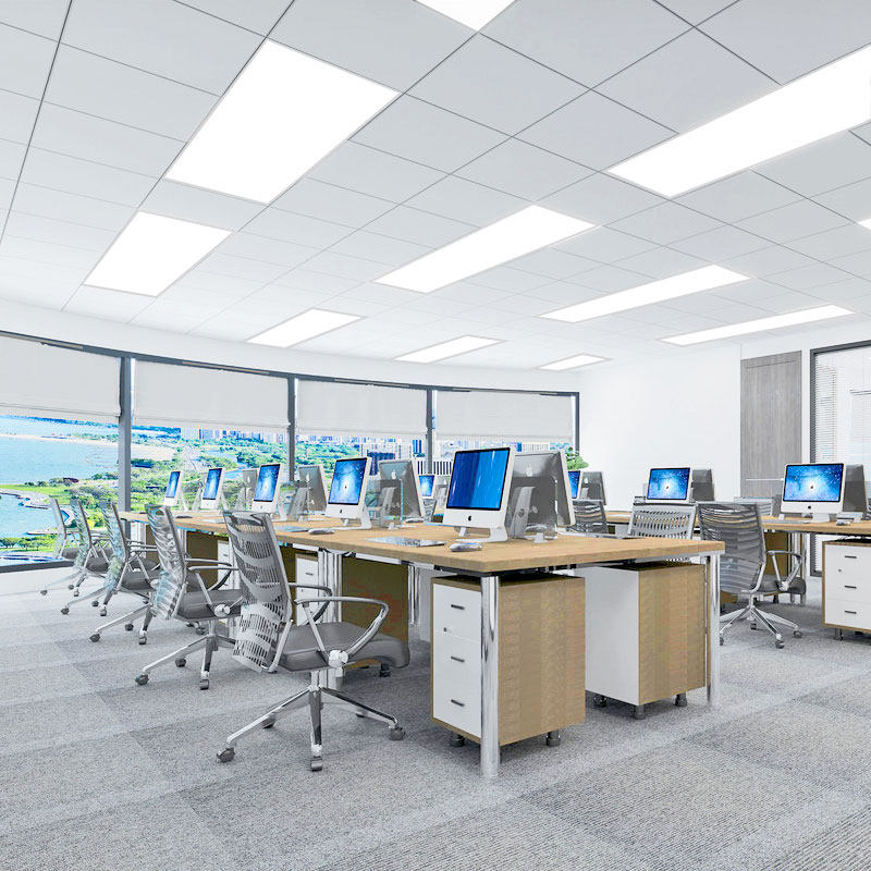 2米长条形石膏板矿棉板嵌入式办公室工作室网咖餐厅培训室