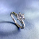 珠宝2023新品925银6.0mm圆形白钻戒指女欧美时尚百搭指环