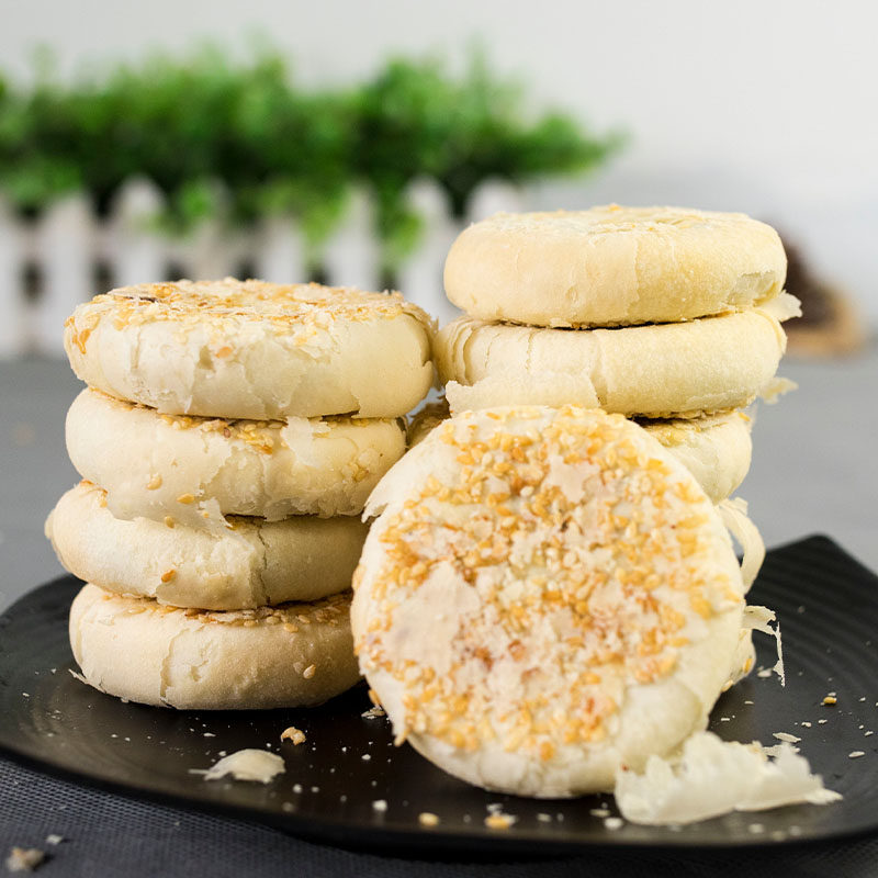 重庆麻饼土坨麻饼350g酥皮冰糖麻饼土沱麻饼椒盐麻饼四川月饼