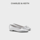 CHARLES&KEITH24春新款CK1-70900507复古蝴蝶结芭蕾舞新中式单鞋