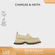 CHARLES&KEITH女鞋CK1-71900002绗皱设计厚底乐福鞋