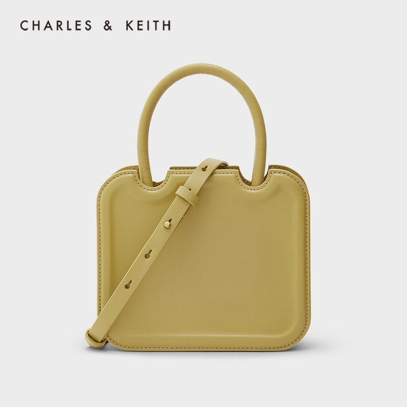 charles&keith21冬新款ck2-30781598女士手提单肩斜挎包饼干包