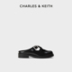 CHARLES&KEITH24夏新款CK1-70920147简约交叉扣带穆勒包头半拖鞋