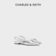 CHARLES&KEITH24夏季新款CK1-70900512法式尖头平底链条凉鞋女