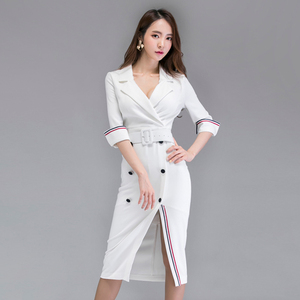 2022 spring and summer new Korean professional ol style high-end professional slim dress fashion temperament dress