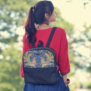 古馳包包商品分析調查 塔塔拉民族風鳳凰雙肩背包復古佈背包旅遊特色商品情侶背包潮 包包