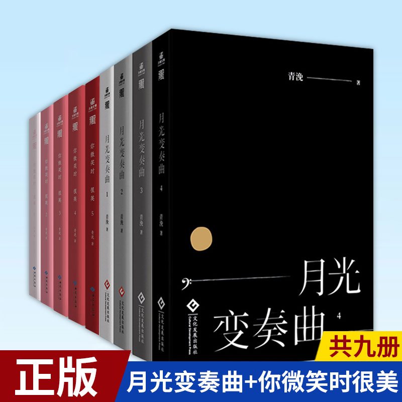 现货正版 你微笑时很美1-5册+月光变奏曲1-4 全九册 青浼继著 西苑出版社