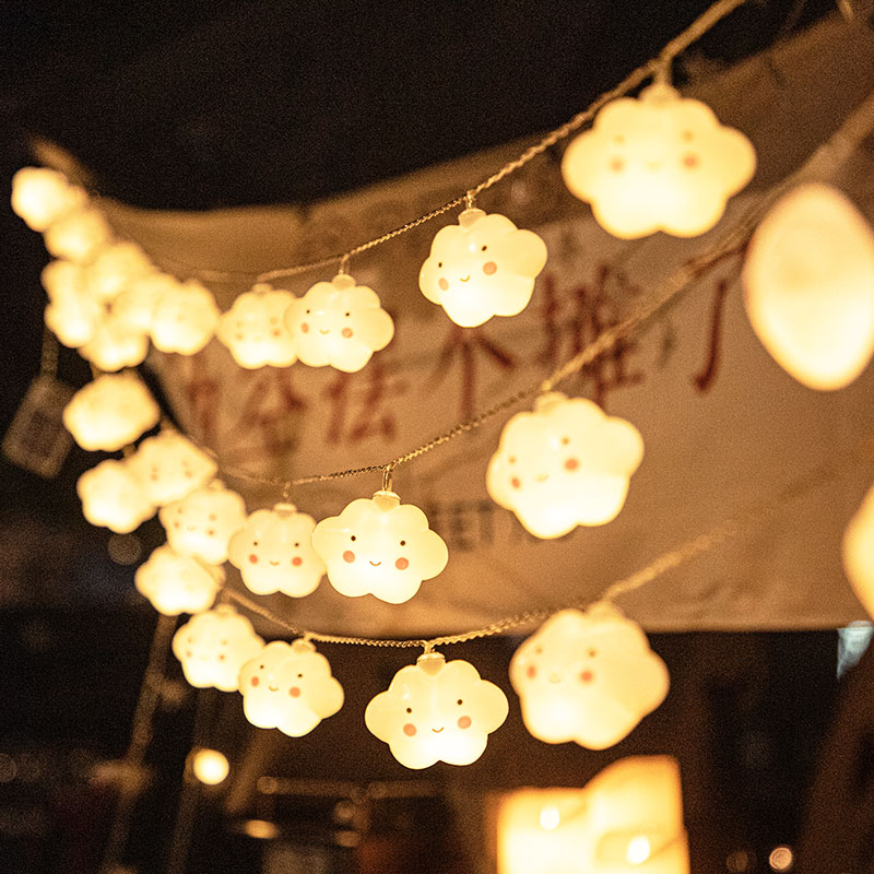 夜市摆摊氛围灯云朵星星地摊专用后备