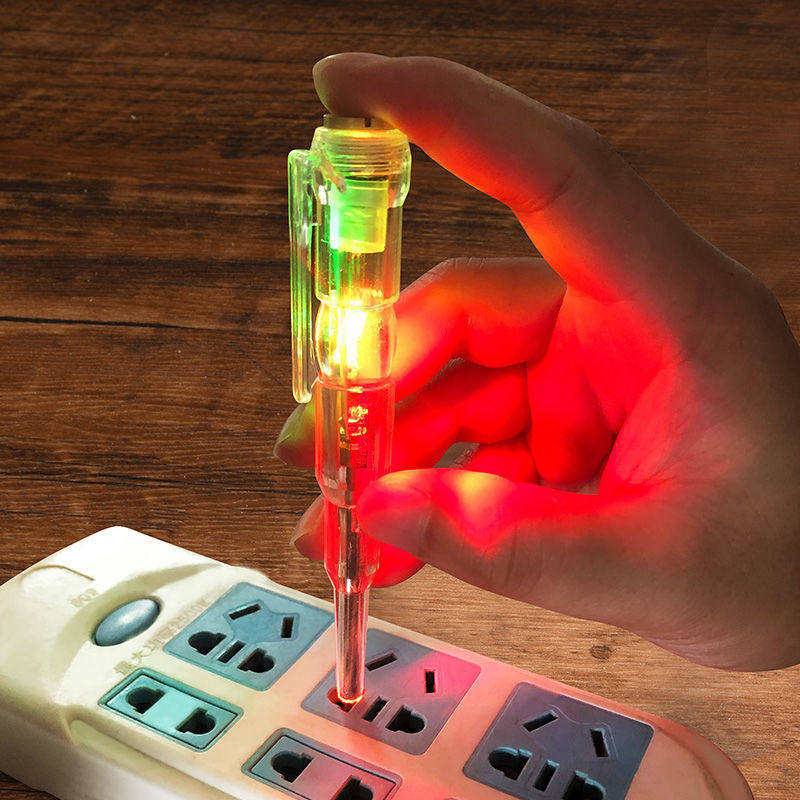 测电笔电工专用高亮度检测断点零线火线家用工具感应试电笔yj测电