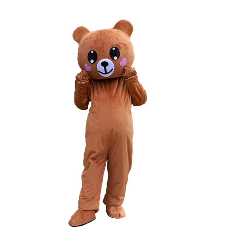 网红熊装抖音熊布朗熊人偶服装大熊玩偶穿的熊衣服连体成人传单熊