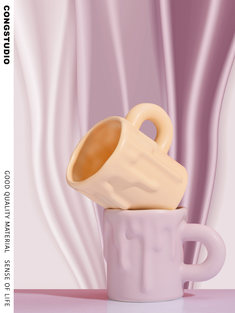 CONGSTUDIO|北欧原创陶瓷马克杯咖啡杯情侣马卡龙融化杯高颜值