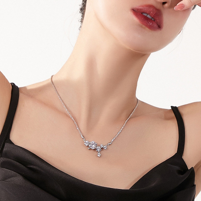 abyb charming新款项链2022年爆款烟花系列星火白色锁骨链小众