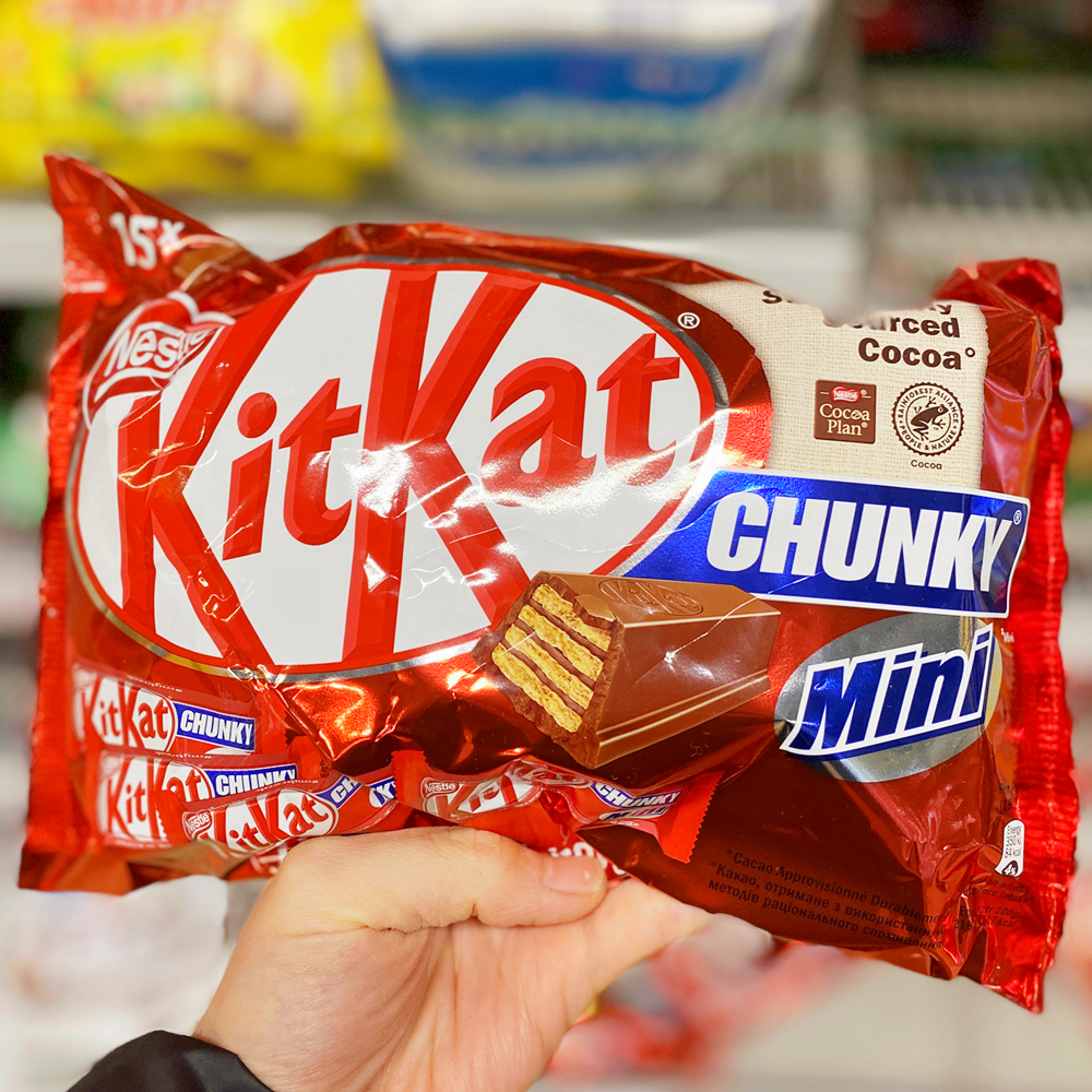 现货荷兰kitkat雀巢奇巧威化饼干德国夹心巧克力独立包装零食包邮