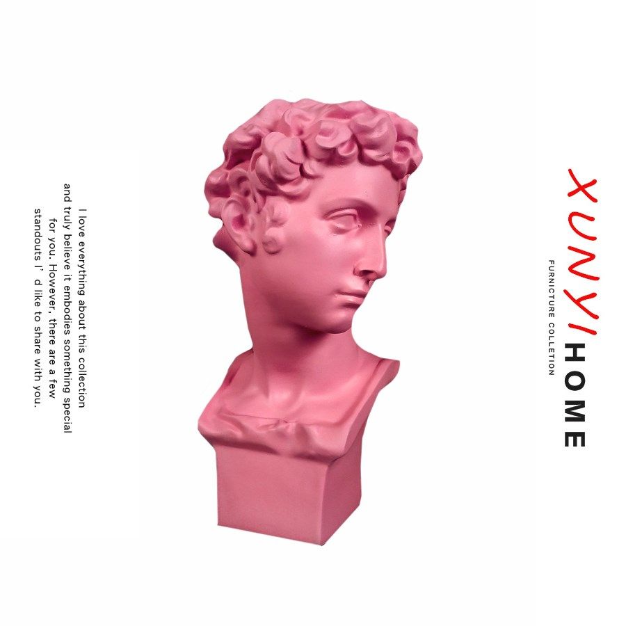 一折大卫雕塑_北欧彩色希腊神话人物小大卫人像石膏像雕塑雕像家居