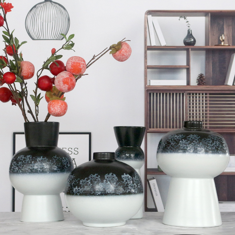 新中式陶瓷花瓶摆件装饰品客厅电视柜