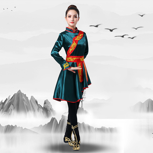 高货速发新款蒙古舞蹈服女装少数民族演出服装大摆裙成人蒙族舞表