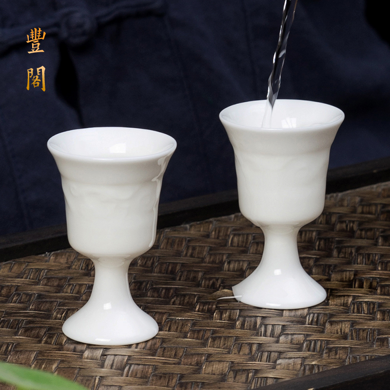 ceramics Liquor and Spirits A cup of wine Spirits Cup Small handless winecup trumpet household Tall A cup Chinese style Ancient Gobletin the Tableware , Flagon/Wineglass/Wine , 酒杯(新), 白酒杯 category - from Buy2taobao.com to provide professional Taobao agent buy service