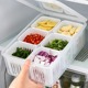 厨房葱姜蒜收纳盒冰箱冷冻分格专用备菜盒密封葱花水果沥水保鲜盒