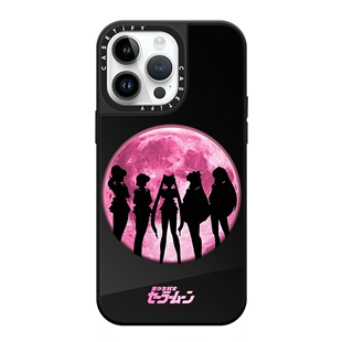 CASETi黑色镜面粉色星球美少女战士15Pro适用于iPhone14ProMax苹果13Pro网红联名手机壳12防摔保护11磁吸硬壳